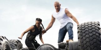 Nathalie Emmanuel and Vin Diesel in "F9"