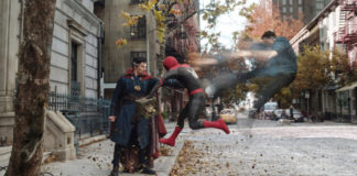 Tom Holland and Benedict Cumberbatch in "Spider-Man: No Way Home"