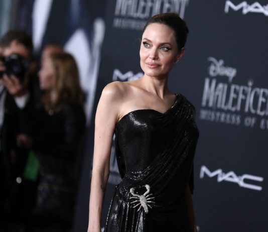 Angelina Jolie at the "Maleficent: Mistress of Evil" film premiere in 2019