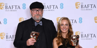 Ian Stokell and Lesley Patterson of "All Quiet on the Western Front" at the 76th EE British Academy Film Awards in February 2023