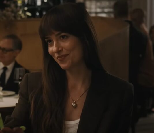 Dakota Johnson is Stuck in a Love Triangle in “Materialists” Trailer Screenshot from “Materialists”